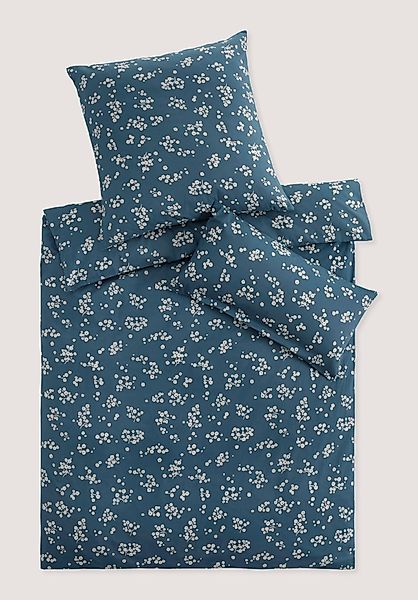 hessnatur Renforcé Bettwäsche Set HANAMI aus Bio-Baumwolle - blau - Größe 1 günstig online kaufen