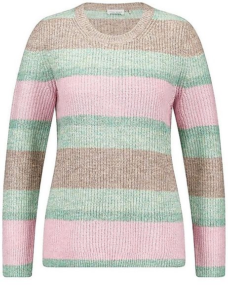 GERRY WEBER Rundhalspullover Strickpullover mit Blockstreifen günstig online kaufen