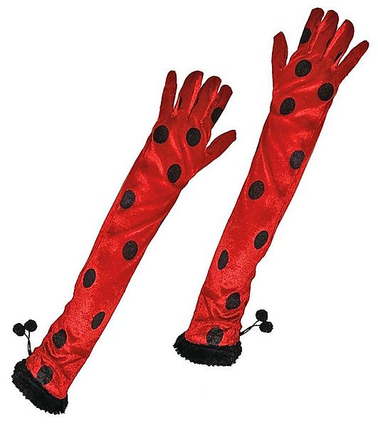 Das Kostümland Kostüm Handschuhe Marienkäfer Kostüm - Lang günstig online kaufen