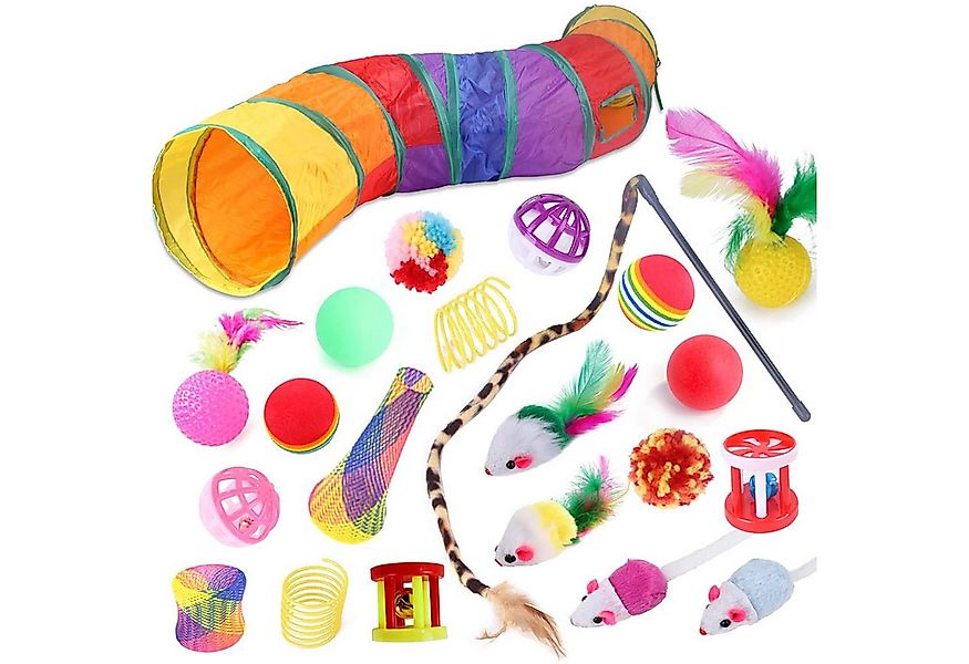 SURFOU Tier-Intelligenzspielzeug 22 Stücke Katzen Spielzeug Set Katzentunne günstig online kaufen