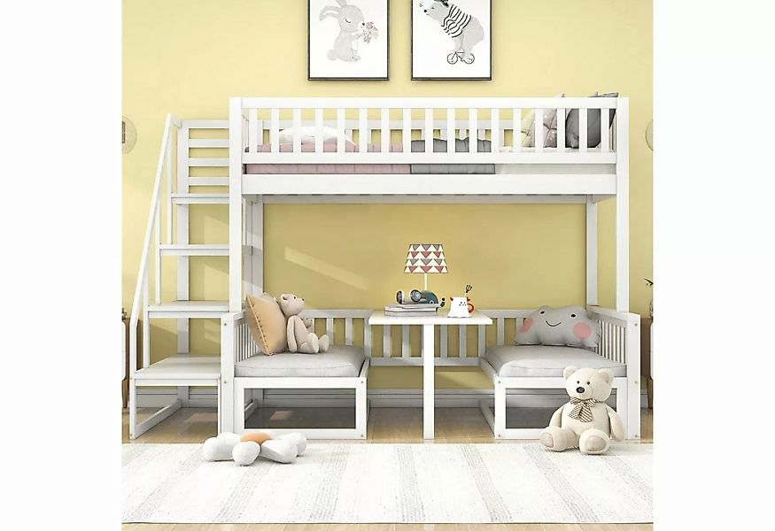 Celya Kinderbett Doppelbett 90 × 200cm und 120 × 200cm mit verstellbarem Ti günstig online kaufen