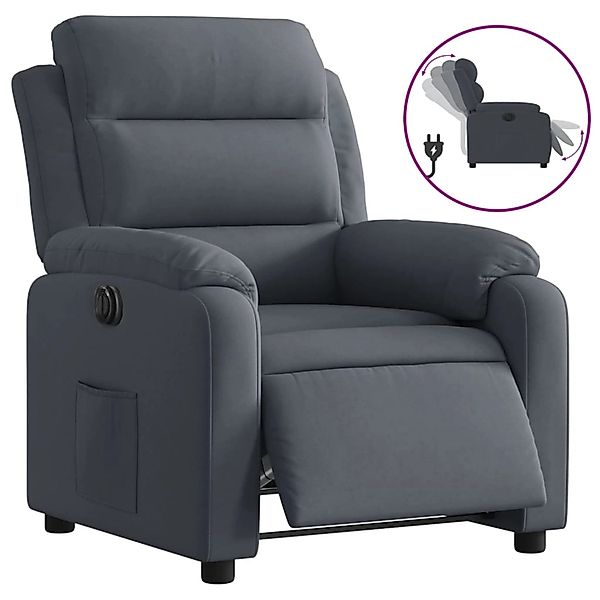 vidaXL Relaxsessel Elektrisch Dunkelgrau Samt 3205071 günstig online kaufen