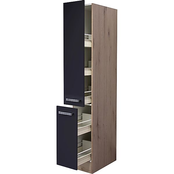 Flex-Well Exclusiv Küchen-Apothekerschrank Lara 30cm Anthrazit-San Remo Eic günstig online kaufen