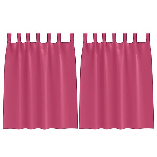 vidaXL Verdunkelungs-Vorhänge mit Ringen Helles Pink Polyester 4107623 günstig online kaufen