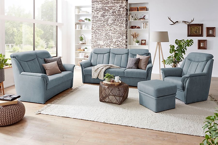 VILLA BECK Polstergarnitur »Lugano«, (Set, 3 tlg.), Kopfteilverstellung, in günstig online kaufen
