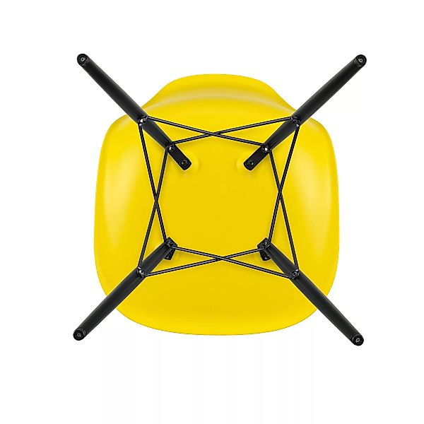 Vitra - Eames Plastic Side Chair DSW Gestell Ahorn schwarz - sunlight/Sitzs günstig online kaufen