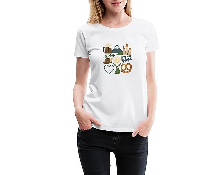 Spreadshirt T-Shirt Bayern Volksfest Breze Edelweiß München Frauen Premium günstig online kaufen