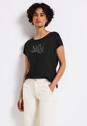 STREET ONE T-Shirt mit Materialmix günstig online kaufen