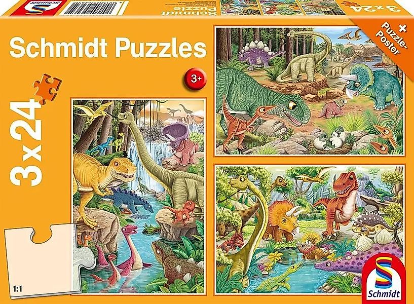 Schmidt Spiele Puzzle Spaß mit den Dinosauriern, 24 Puzzleteile günstig online kaufen