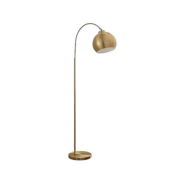 Lindby Bogenstehlampe Moisia, messingfarben, Metall, 148 cm günstig online kaufen