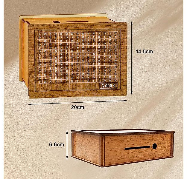 NUODWELL Spardose Spardose aus Holz, Sparbox Sparschwein, Holz Geldbank für günstig online kaufen