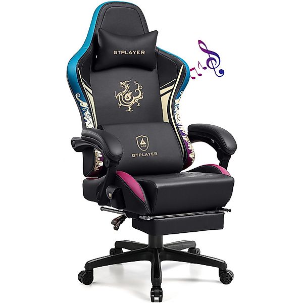 GTPLAYER Gaming-Stuhl Gamer Stuhl mit Bluetooth-Lautsprechern günstig online kaufen
