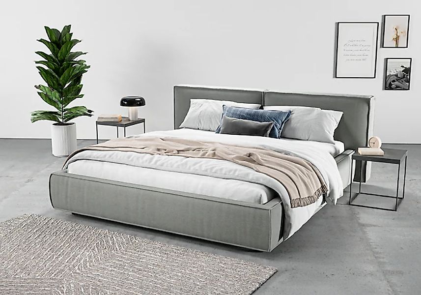 Home affaire Polsterbett »Adrina mit Biesenoptik, Feincord und Luxus-Microf günstig online kaufen