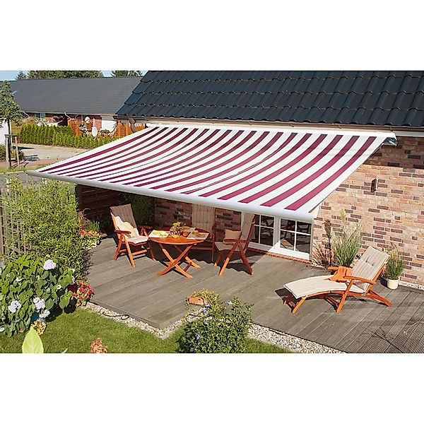 Spettmann Kassettenmarkise VC30 400 x 300 cm Rot-Weiß NHK,inks günstig online kaufen