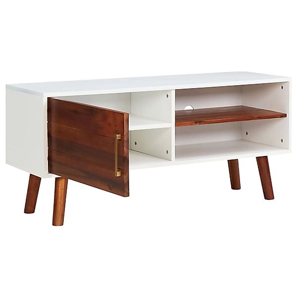 Tv-schrank 110x35x50 Cm Massivholz Akazie Und Mdf günstig online kaufen