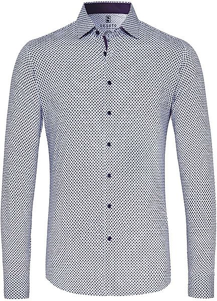 Desoto Hemd Druck Blau - Größe 3XL günstig online kaufen