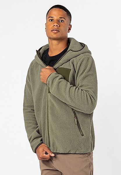 SUBLEVEL Fleecejacke Herren Teddyfleecejacke mit Brusttasche und Kapuze Fle günstig online kaufen