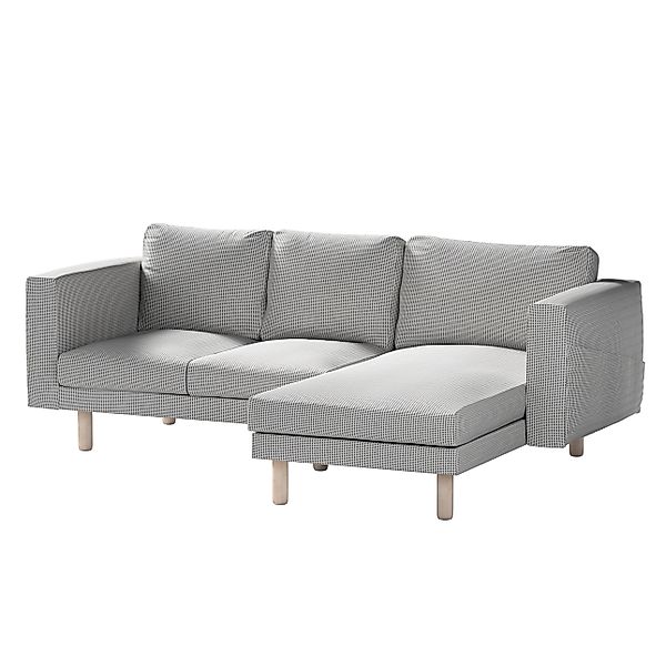 Bezug für Norsborg 3-Sitzer Sofa mit Recamiere, schwarz-beige, Norsborg Bez günstig online kaufen