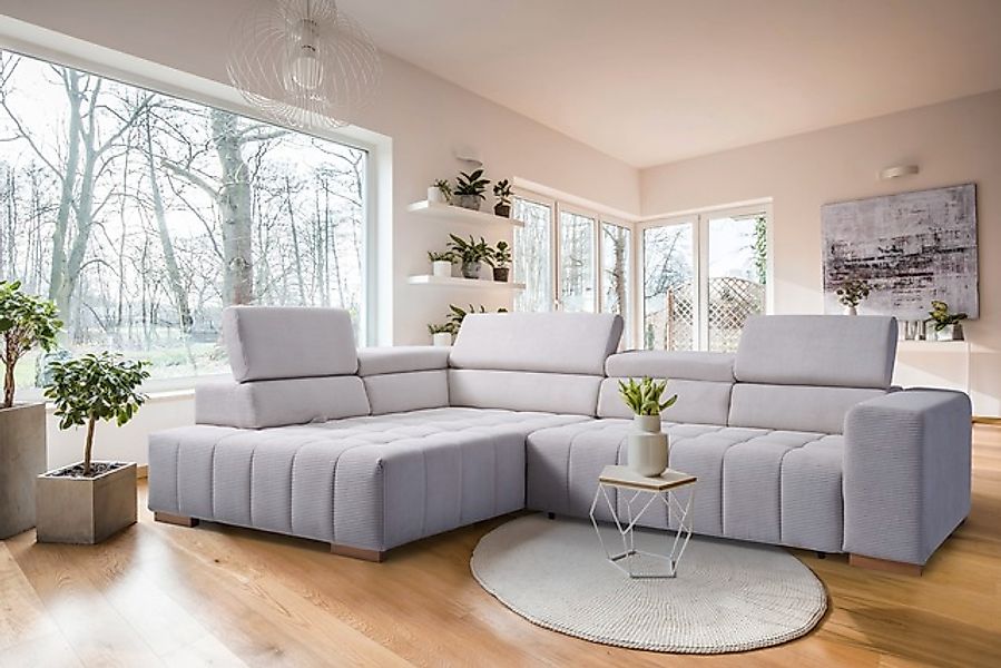 exxpo - sofa fashion Ecksofa »Elianos, hoher Sitzkomfort, aufwendige Kreuzs günstig online kaufen