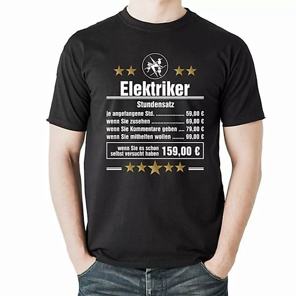 Lasernauten Print-Shirt T-Shirt Stundensatz Elektriker Zünfte Zunftsymbol H günstig online kaufen