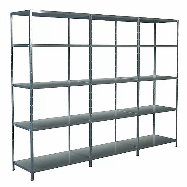 Schulte Steck-Grund- und 2 x Anbauregale 200 cm x 340 cm x 50 cm Verzinkt günstig online kaufen