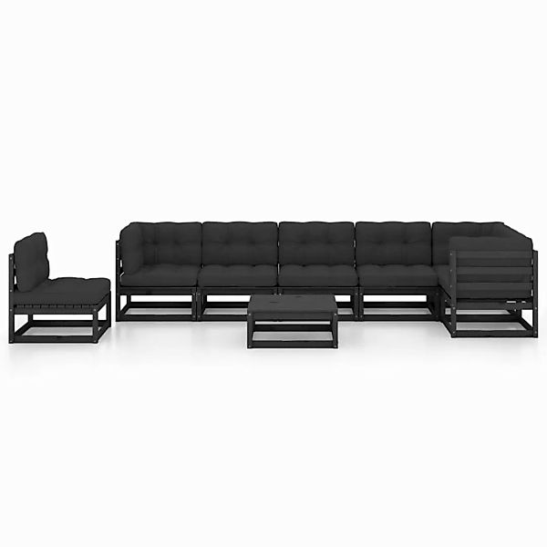 8-tlg. Garten-lounge-set Mit Kissen Kiefer Massivholz günstig online kaufen