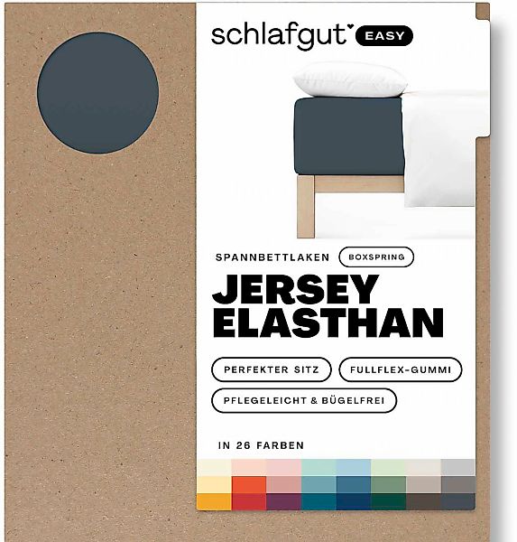 Schlafgut Spannbettlaken "EASY Jersey Elasthan Boxspring" MADE IN GREEN by günstig online kaufen