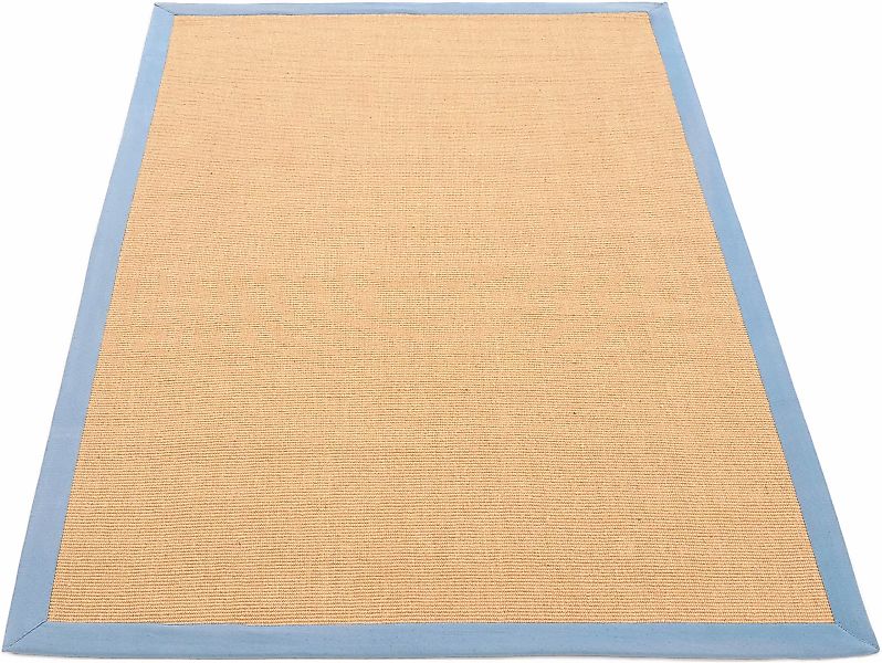 carpetfine Sisalteppich »Sisal«, rechteckig, 5 mm Höhe, mit farbiger Bordür günstig online kaufen