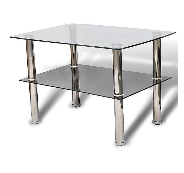 furnicato Couchtisch mit Ablage Glas (1-St) günstig online kaufen