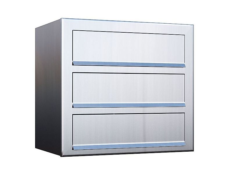 Bravios Briefkasten Briefkasten Cube for Three Edelstahl günstig online kaufen