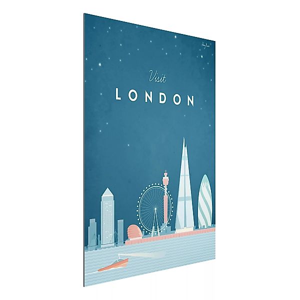 Alu-Dibond Bild Kunstdruck - Hochformat 3:4 Reiseposter - London günstig online kaufen