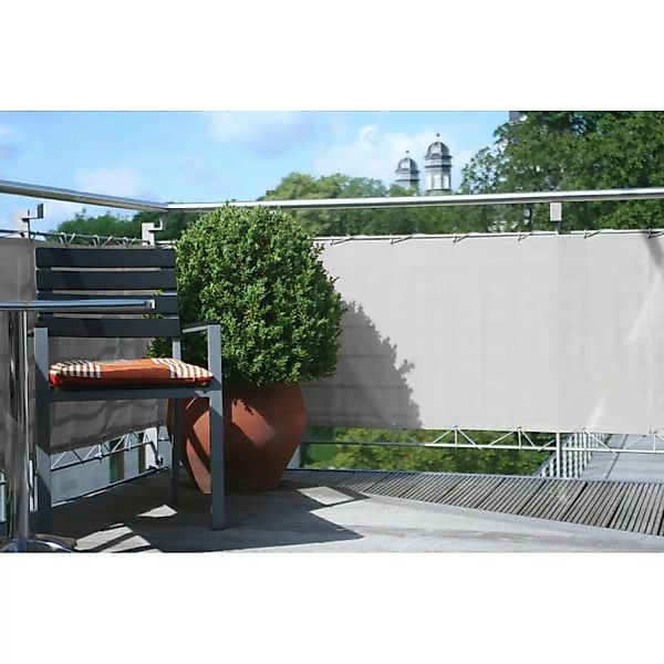 Floracord Balkonverkleidung Silbergrau 75 cm x 300 cm günstig online kaufen
