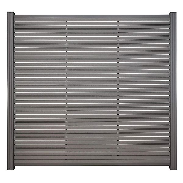 GartenLand WPC Zaun Set Air Gap ca. 180 x 180 cm Sichtschutz Steckzaun Schi günstig online kaufen