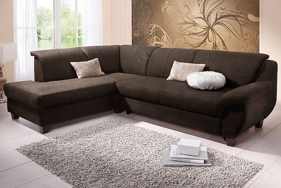 Home affaire Ecksofa "Yesterday zeitlos und elegant, bequeme Armlehnen, L-F günstig online kaufen