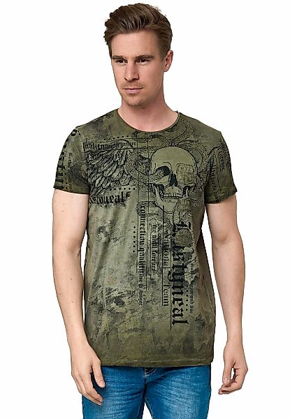 Rusty Neal T-Shirt mit coolem Allover-Print günstig online kaufen