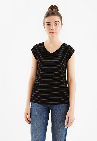 pieces T-Shirt PC BILLO mit Glitzerstreifen günstig online kaufen