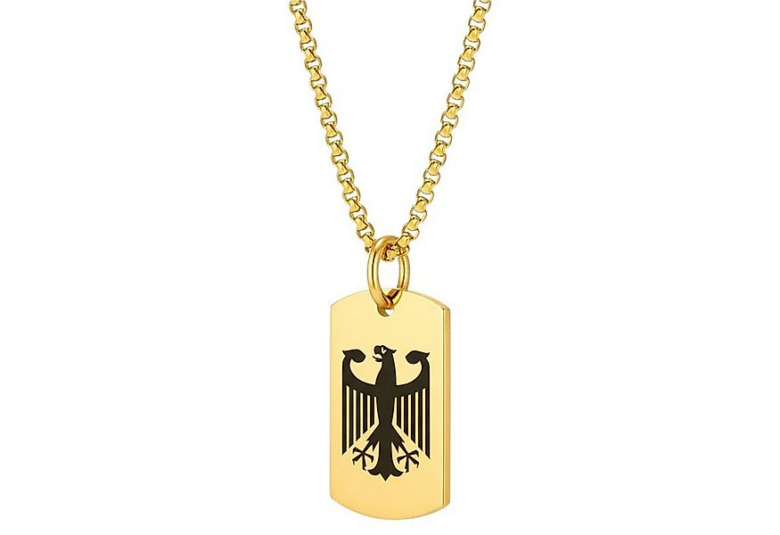 KARMA Kette mit Anhänger Halskette Adler Schwarz, Silber oder Gold Herren ( günstig online kaufen