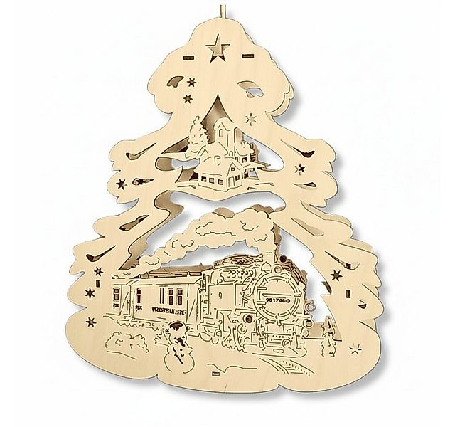 DeColibri Beleuchtetes Fensterbild Fensterbild Holz "Dampfeisenbahn Kleinba günstig online kaufen