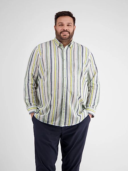 LERROS Langarmhemd "Modisches Streifenhemd für Herren, in Übergrößen" günstig online kaufen