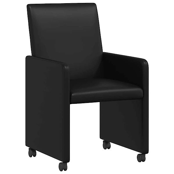 vidaXL Esszimmerstühle mit Rollen 2 Stk Schwarz 57 x 66 x 94 cm 42017823 günstig online kaufen