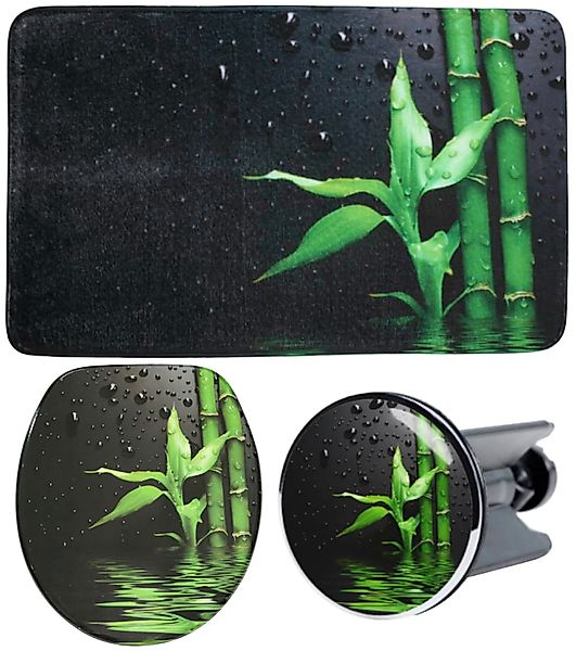 Sanilo Badaccessoire-Set "Virella" bestehend aus WC-Sitz, Badteppich und Wa günstig online kaufen
