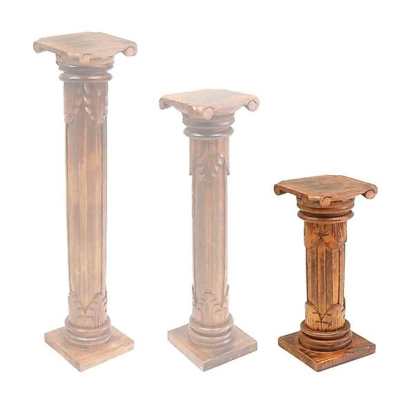 Oriental Galerie Blumenhocker Antike Säule Hellbraun günstig online kaufen