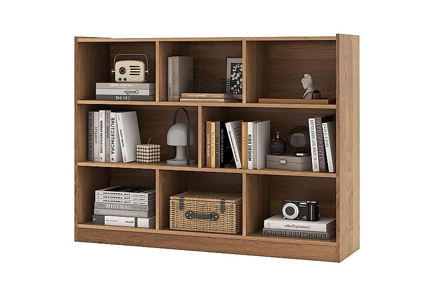 KOMFOTTEU Bücherregal Würfelregal, mit 8 Fächern, 122 x 32 x 93 cm günstig online kaufen