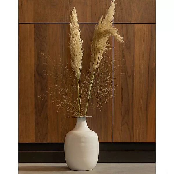 Vasen Set Metall im Skandi Design Lichtgrau (2er Set) günstig online kaufen