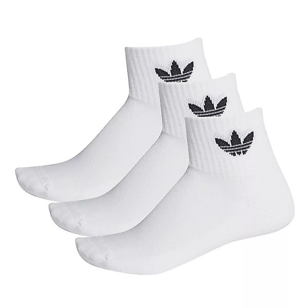 Adidas Originals Knöchel Mid Socken 3 Paare EU 31-33 White / White / Black günstig online kaufen