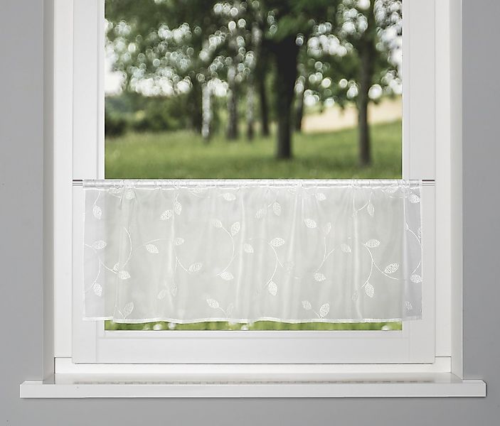 HOME WOHNIDEEN Scheibengardine SHARY (1 St), Stangendurchzug, transparent, günstig online kaufen