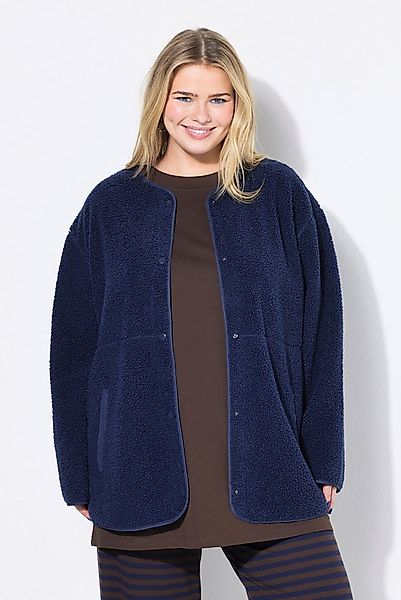 Studio Untold Sommerjacke Teddyfleece-Jacke oversized Rundhals günstig online kaufen