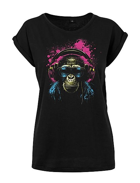 Youth Designz Print-Shirt "Affe Headset" Damen günstig online kaufen