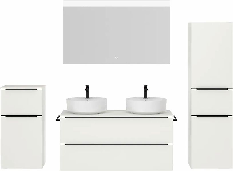 nobilia Badmöbel-Set "Alvene" vormontiert, mit Soft-Close, 4 Stk. tlg. günstig online kaufen