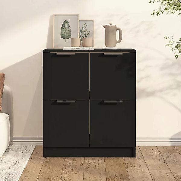 Vidaxl Sideboard Schwarz 60x30x70 Cm Holzwerkstoff günstig online kaufen